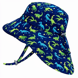 Cappello da Sole Regolabile ad Asciugatura Rapida Jan & Jul per Ragazzi (XL 6-12 Anni Dinoland 100% Poliestere) - Product Image 1