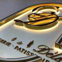 Letras LED Retroiluminadas Personalizadas al por Mayor, Letrero Luminoso 3D, Letrero con Nombre de Marca Personalizado para Tienda, Salón, Recepción de Hotel