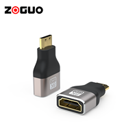Mini adaptador HDMI hembra tipo A Micro HDMI macho tipo C chapado en oro, 8K