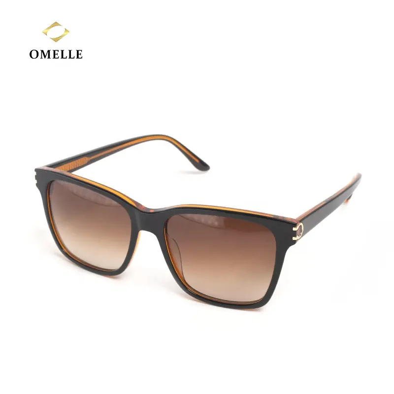 OMELLE Fashion Neueste Frau Big Square Frame Polarisierte Acetat Sonnenbrille