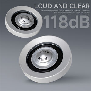 ג-פבין מכונית צופר 12v גבוהה/נמוך צליל רכבת עבור אופנוע חזק במיוחד עמיד למים עבור (אפור) - Product Image 2