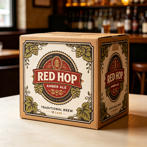 Boîte personnalisée pour bière artisanale Cold Brew, livraison express en 72h, carton ondulé recyclable, emballage papier pour 12 canettes ou bouteilles de vin - Product Image 2