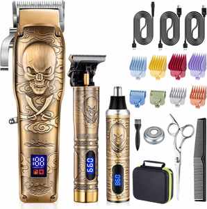 Nueva Máquina Cortapelos Eléctrica Recargable T9 con Cuchillas de Acero Inoxidable para Hombres, Afeitadora Inalámbrica para Barberos - Product Image 1