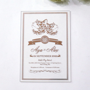 Menú de acrílico negro/blanco creativo de 5X7 pulgadas con texto dorado Bar <span class=keywords><strong>Restaurante</strong></span> Cena DE BODA Tarjeta de menú de acrílico - Product Image 4