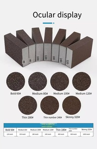 Chà nhám khối mềm <span class=keywords><strong>EVA</strong></span> cát Bọt Biển 100x70x25mm chà nhám miếng bọt biển khối 3.9 "x 2.7" x 1 "công cụ mài mòn bọt cao su chà nhám khối - Product Image 3