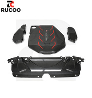 Kit complet de garnitures intérieures en fibre de carbone sèche pour compartiment moteur et couvercle d'ECU pour BMW G90 G99 M5 Touring