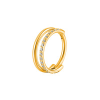 Cincin Septum Titanium Zircon ASTMF136, Cincin Hidung Segmen Berengsel Tanpa Sambungan, Perhiasan Tindik Tubuh