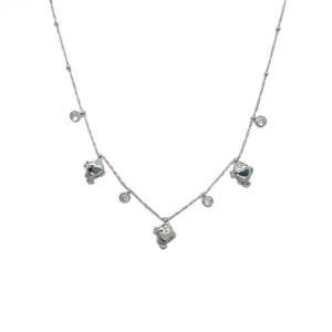 Collier en cristal en acier inoxydable 316L plaqué or PVD, breloques en forme de cœur durables et résistantes - Product Image 1