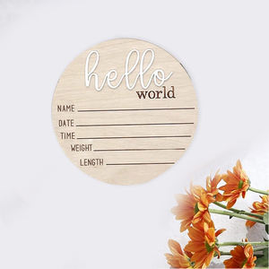 Letreros de madera para anuncio de niños o niñas, anuncio de nacimiento de hospital, decoración de accesorios de fotografía - Product Image 6