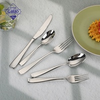 Ensemble de 4 couverts en acier inoxydable 410 pour mariage, couverts argentés avec finition polie miroir