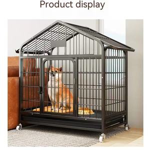 Livraison directe d'usine à roulettes avec grille en métal pliable et serrure de porte <span class=keywords><strong>cage</strong></span> pour chien en métal de <span class=keywords><strong>style</strong></span> chinois - Product Image 4
