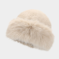 Chapeau Bob Hiver Chaud en Peluche SJ Personnalisé pour Femme, Casquette de Ski et de Pêche, Chapeau Bob Doux et Moelleux en Fausse Fourrure