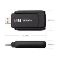 Adaptateur USB Wi-Fi double bande 2-en-1 BT4.2, carte réseau USB sans fil Wi-Fi 5 1300M