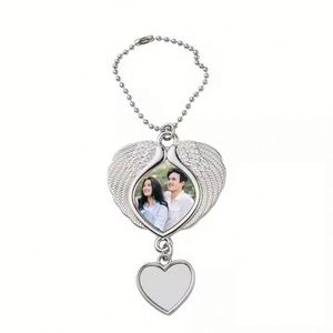 จี้โลหะรูปหัวใจปีกนางฟ้าสำหรับพิมพ์ลายตามสั่ง ใช้ตกแต่งรถยนต์ - Product Image 3