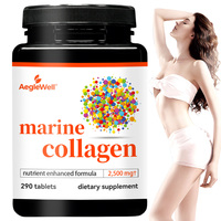 Aeglewell Prix Usine Comprimés de Collagène Marin Ultra Fin de Poisson des Grands Fonds Formule Complexe Nutritive Beauté Naturelle Nutrition Pure