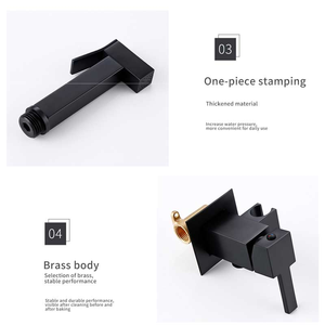 Роскошный черный ручной распылитель для биде - Product Image 4