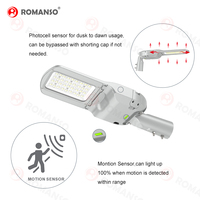Lampe de rue LED de type Shoebox avec capteur de mouvement et cellule photoélectrique, 100W 150W 200W, IP66, UL DLC, 3000K, pour extérieur, parking et zone de stationnement