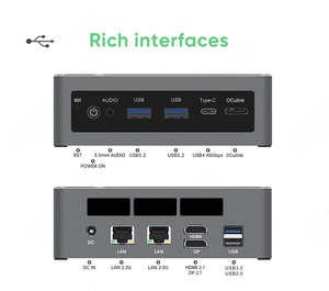 Topton <span class=keywords><strong>Mini</strong></span> PC Gamer oculink AMD ry-zen ai 9 HX 370 365 7 Pro 360 usb4 2x2.5G LAN 2xpcie4 Máy tính để bàn chơi game win11 wifi6 - Product Image 5