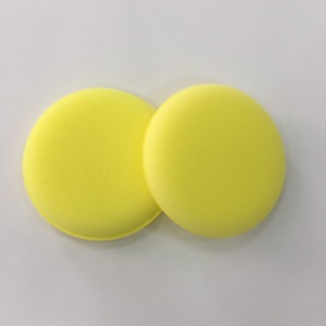 Éponge de polissage de voiture jaune ronde petite pour le detailing automobile - Product Image 2