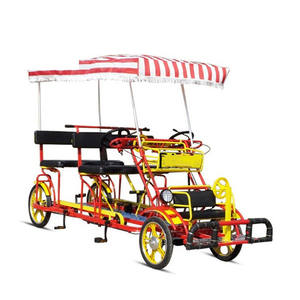 Quadricycle familial à pédales pas cher pour 4 personnes, vélo <span class=keywords><strong>cargo</strong></span> à pédales pour 2 personnes, fabriqué en Chine - Product Image 1