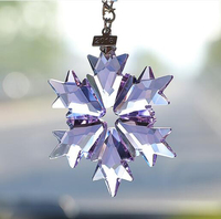Ornement en cristal de verre en forme d'étoile coloré et luxueux pour la décoration de la maison, figurine de Noël, cadeau