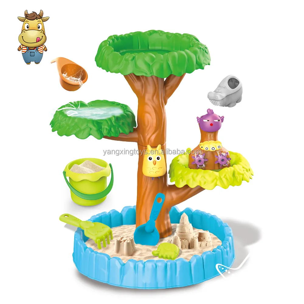 2022 New Design Magic Flower Water Table Summer Outdoor Beach Sand Water Tree Table Toys Play Set For Kids