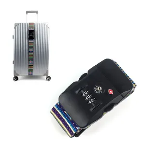 طباعة رقمية قفل الجمارك TSA مع كلمة مرور قابلة للتعديل حقيبة سفر بحزام حبل إكسسوارات السفر