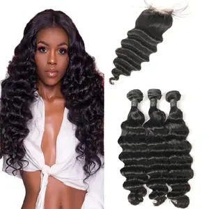 Xuchang Hair Product Factory 10A 12A Grade Virgin Brazilian Hair bundles Loose Deep wave 100% Human Hair Weave Bundles