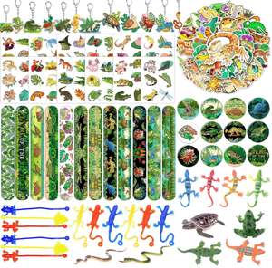 Artículos de Fiesta Temática de Reptiles de Pantano: Pulsera, Llavero, Pin, Pegatina, Juguete Elástico y Pegajoso, Regalo y Recuerdo - Product Image 1