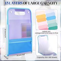 Classeurs en plastique A4 à 13 pochettes, organiseur extensible, étiquettes personnalisées, logo couleur personnalisée, taille personnalisée, impression UV, portable, pour reçus et documents