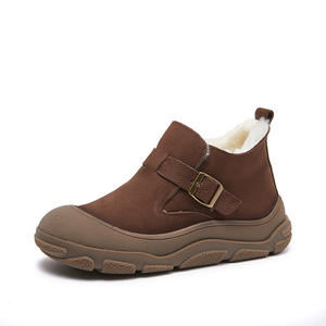 Bodisi 2026 Nuovi <span class=keywords><strong>Stivali</strong></span> <span class=keywords><strong>Invernali</strong></span> da <span class=keywords><strong>Donna</strong></span> in Vera Pelle a Metà Polpaccio con Punta Chiusa, Suola Spessa in Lana e Cotone, Antiscivolo e Termici per la Neve - Product Image 6