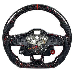 <span class=keywords><strong>Volante</strong></span> Deportivo Personalizado de Fibra de Carbono con Luces LED y Levas de Cambio para Volkswagen Serie MK5 <span class=keywords><strong>Golf</strong></span> GTI <span class=keywords><strong>R32</strong></span> Passat R36 Polo - Product Image 4