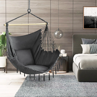 Summer Garden Courtyard Outdoor Indoor Leisure Relaxation Locking Chair Hammock 12 Tassels Hanging Swing