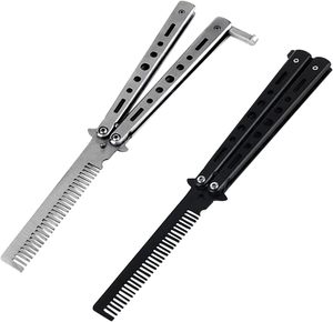 Pettine Pieghevole in Metallo per Pidocchi, Pettine Laser per <span class=keywords><strong>Barba</strong></span> <span class=keywords><strong>e</strong></span> <span class=keywords><strong>Capelli</strong></span>, Strumento per lo Styling dei <span class=keywords><strong>Capelli</strong></span> per Uso Domestico - Product Image 5