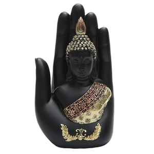 Estatua de Buda de Poliresina HouseDeco, Decoración de Mesa para Jardín Zen, Adorno Tailandés Pintado a Mano, Modelo Artesanal - Product Image 1