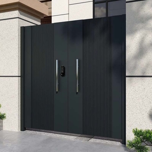KS yeni Model toz kaplı siyah alüminyum çit kapısı kaldırım kapısı güzel görünümlü bahçe evi için salıncak kapısı - Product Image 3