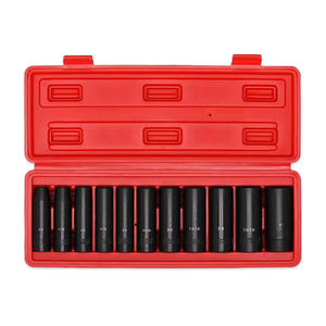 11 Stuks 1/2 Inch Industriële Professionele Diepe <span class=keywords><strong>Impact</strong></span> Amerikaanse Universele Dopsleutels Set Gereedschapsset - Product Image 1