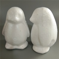Figurine de pingouin en polystyrène massif, 11 cm, blanc, en mousse, à peindre soi-même, pour décoration DIY