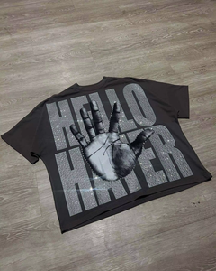 T-Shirt da Uomo di Alta Qualità in Cotone 300gsm con Stampa Personalizzata DTG, Logo Stampato, Stile Vintage Oversize, Maglietta di Design, Camiseta <span class=keywords><strong>Moda</strong></span> all'Ingrosso - Product Image 1