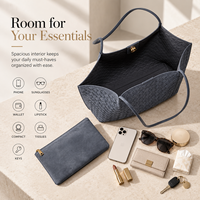 Nouveau Sac Fourre-tout en Daim Tressé Fait Main 2026 avec Pochette Intérieure Grande Capacité Sac à Main Épaule Femme Logo Personnalisé OEM ODM Vente en Gros