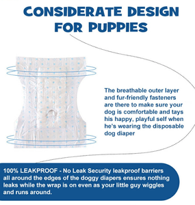 Pannolini per Cani Usa e Getta Super Assorbenti e Impermeabili, Direttamente dalla Fabbrica, per Cani Maschi e Femmine, Addestramento Cuccioli, Tutte le Taglie - Product Image 3