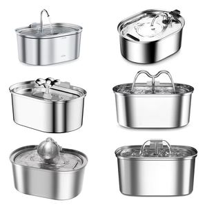 Bình nước uống tự động bằng thép không gỉ Pet lux, bơm êm, máy cấp nước di động cho thú cưng với cửa sổ hiển thị mực nước - Product Image 5
