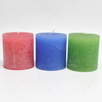 Échantillon gratuit bougies de pilier rustiques parfumées sans fumée fabriquées en usine 5cm 8cm 10cm bougies de pilier pour la décoration de la maison