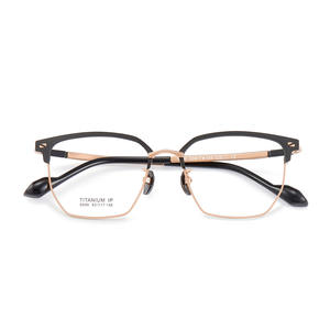 Monture de lunettes en titane, rectangulaire, monture intégrale, légère, unisexe, Danyang 6696, compatible avec les verres en acrylique - Product Image 1