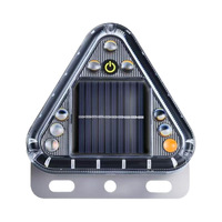 Feux de brouillard solaires anti-collision arrière pour camion, clignotants latéraux haute luminosité à fixation magnétique sans câblage