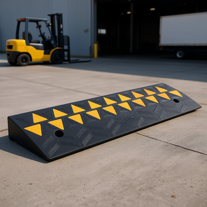 Rampa de goma resistente para bordillos, 3.7 pulgadas de altura, 10 pulgadas de ancho, 39.4 pulgadas de longitud, para montacargas, camiones, autobuses, coches, sillas de ruedas, bicicletas - Product Image 2
