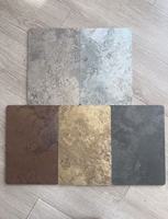 Intérieur moderne en fibre de bambou, placage bois, texture métallique, miroir solide, PVC imperméable et ignifuge pour salon et chambre à coucher, facile à installer