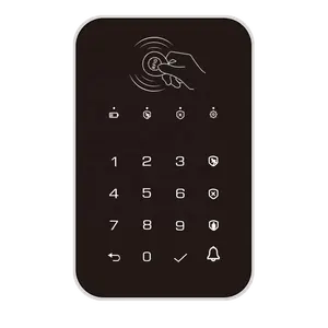 Factory Prijs Rf 433Mhz Draadloze Touch Wachtwoord Toetsenbord Voor Tuya Alarmsysteem Ondersteuning Rfid Kaart En Deurbel Druk