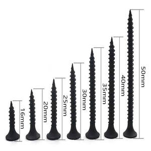Vis à cloison sèche en acier à filetage fin, 3,5x25, pointues, phosphatées noires, de haute qualité, fabriquées en Chine/Taïwan, vente chaude - Product Image 5