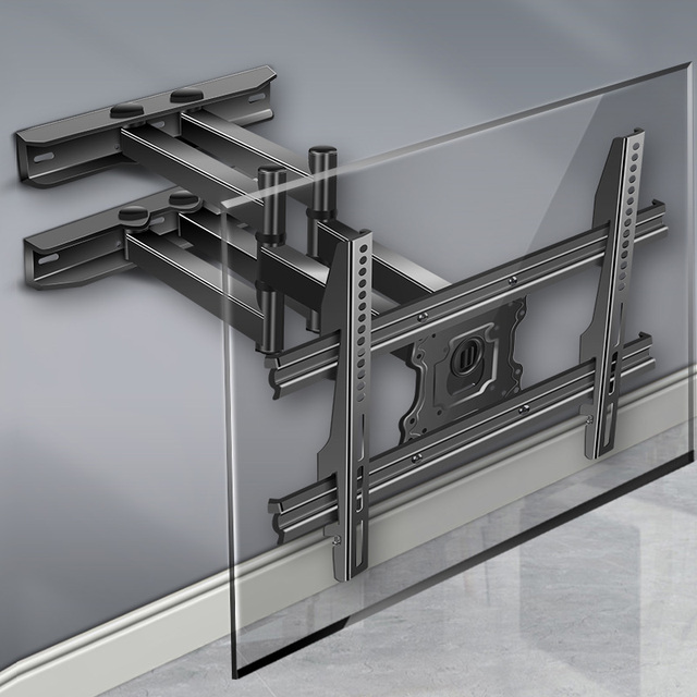 OEM/ODM Cold Rolled Steel CE Certified Full-Motion Swivel & Tilt TV Wall Mount with Long Arm 37"-75" 57.5kg Capacity DY603